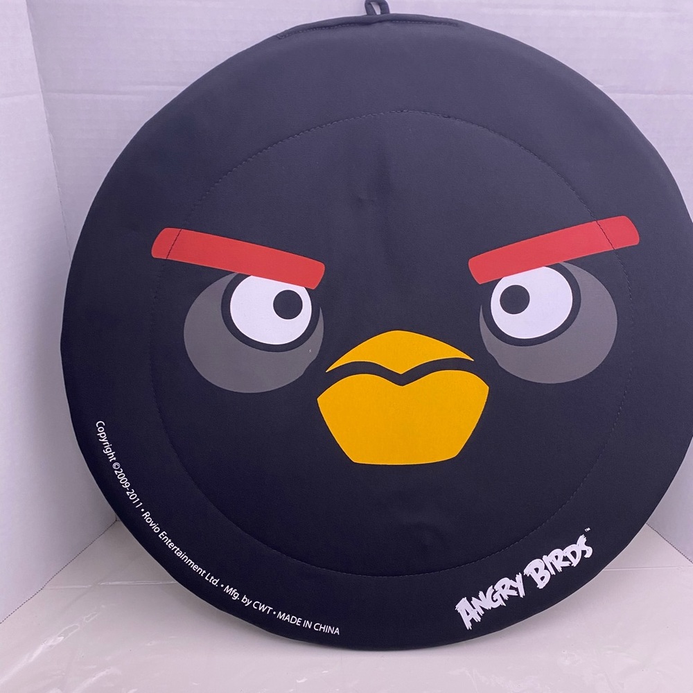 SAMPLE Angry Birds Black Bomb Large Flying Disk Plush | 2011 ~18 CWT Collection